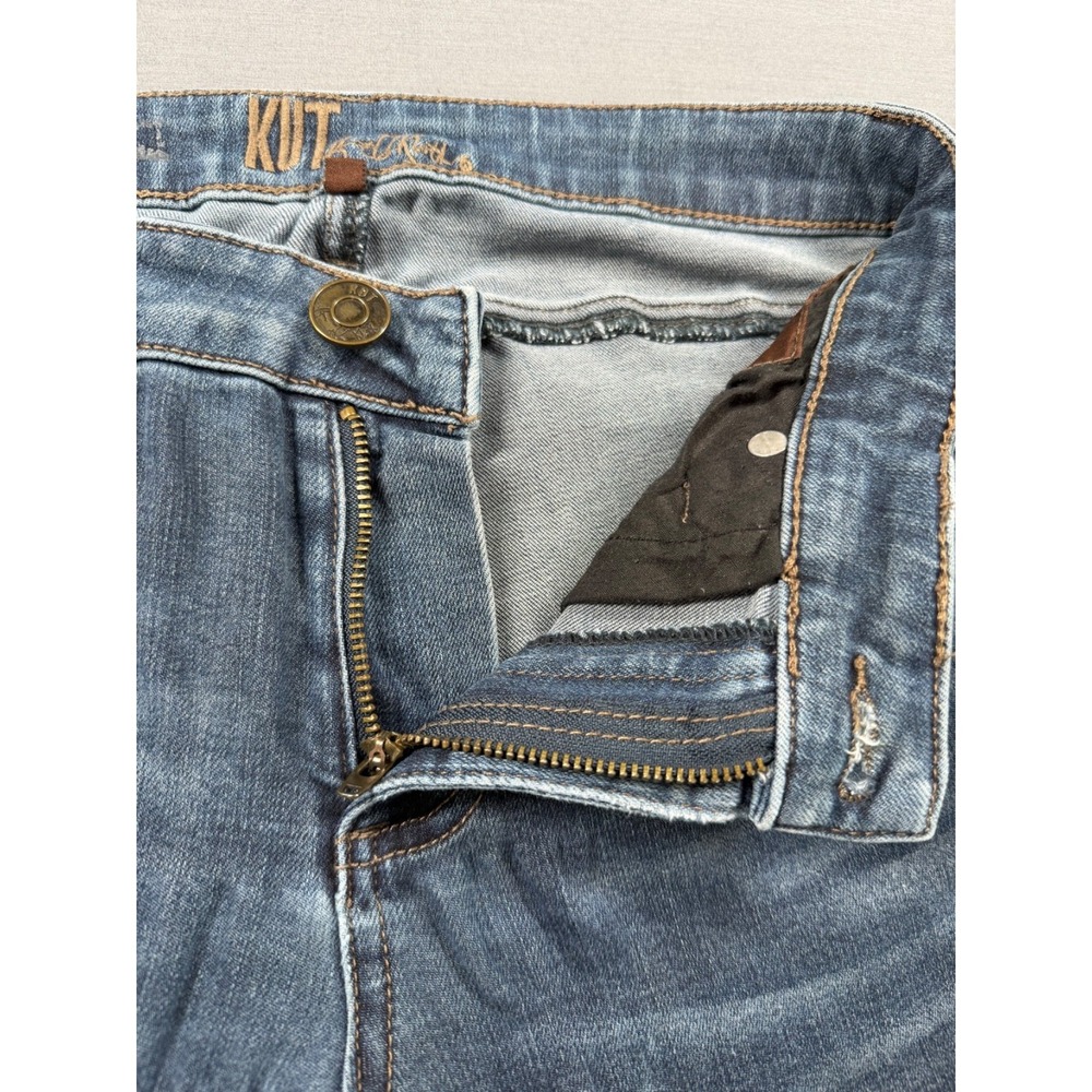 Kut From The Kloth Jeans Donna Skinny Ankle Step Fray Hem Denim Size 4 Boho Arts - Picture 10 of 15